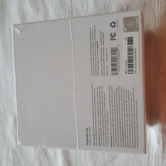 Google Nest Cam - Modern White Design Indoor/Outdoor Battery NIB - Picture 2 of 6